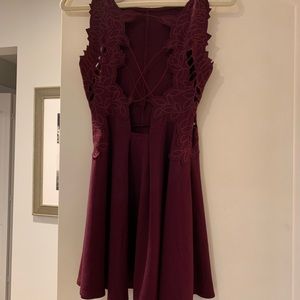 Free People purple/maroon cut out dress!